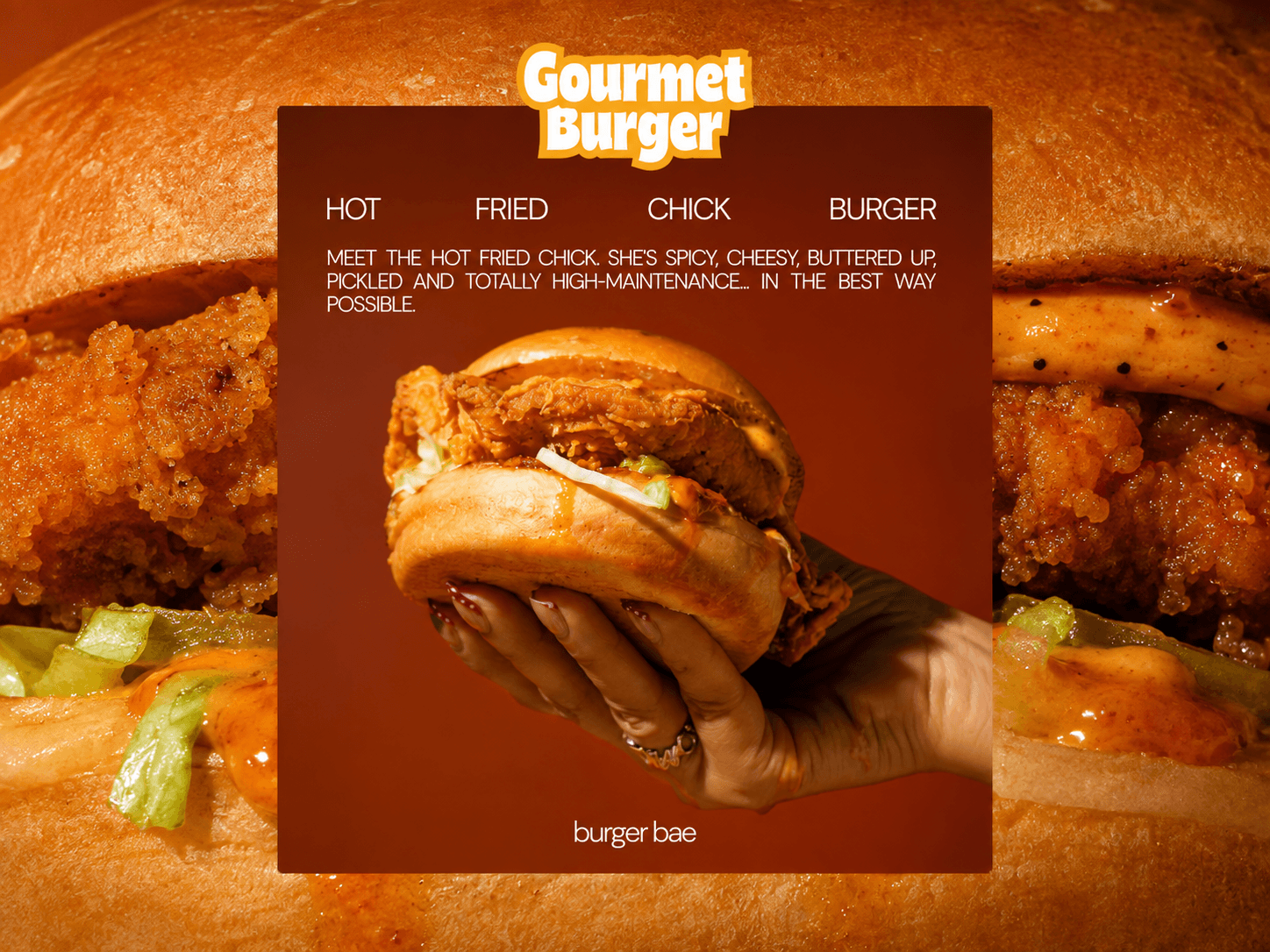 Hot Fried Chick — Ad Creative for Burger Bae